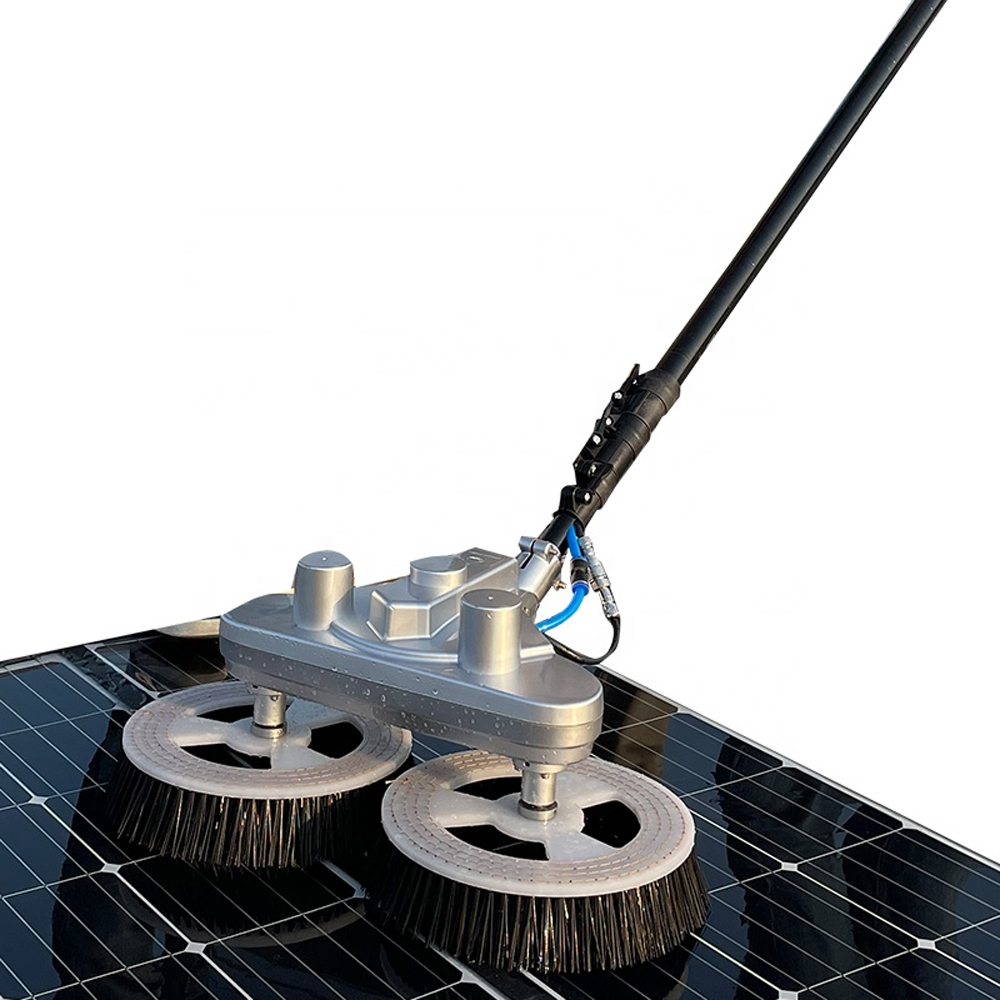 Solar powered cleaning brushes are a more economical cleaning tool than cleaning robots