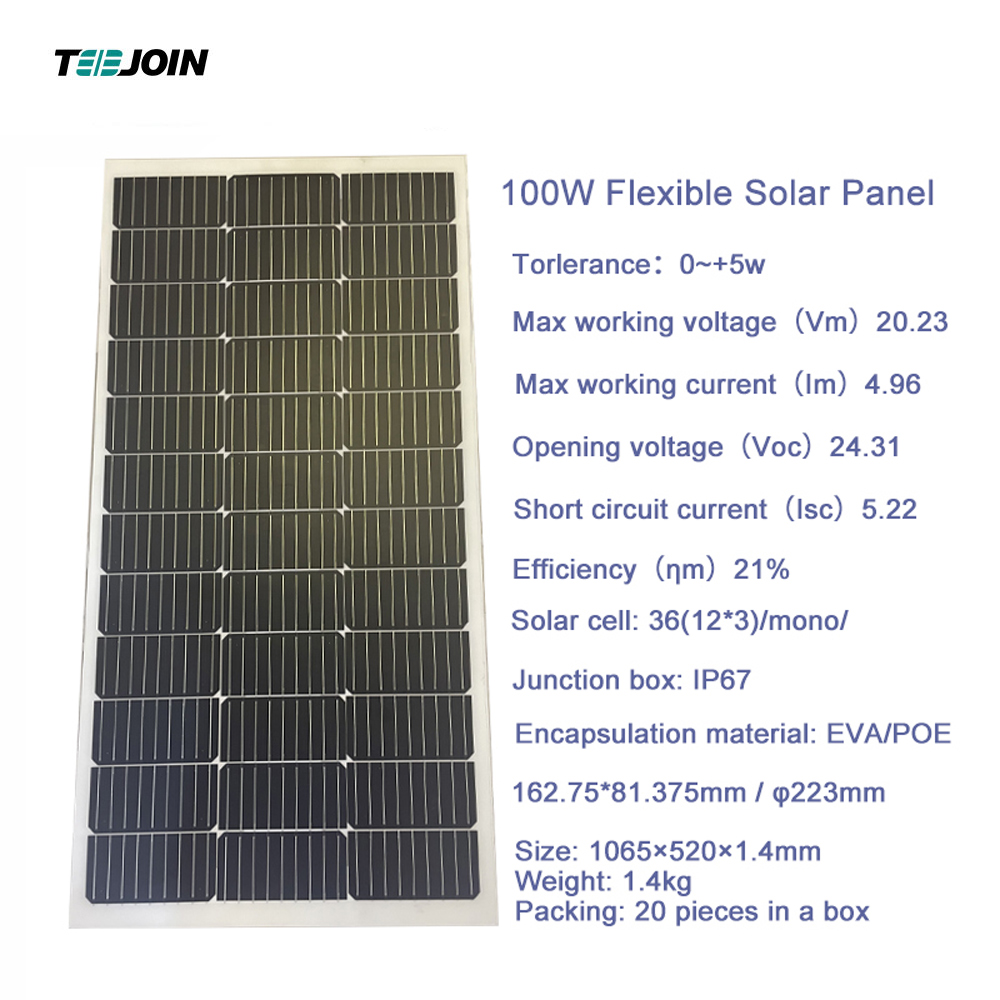 Unlocking Solar Power: 100W Flexible Panel