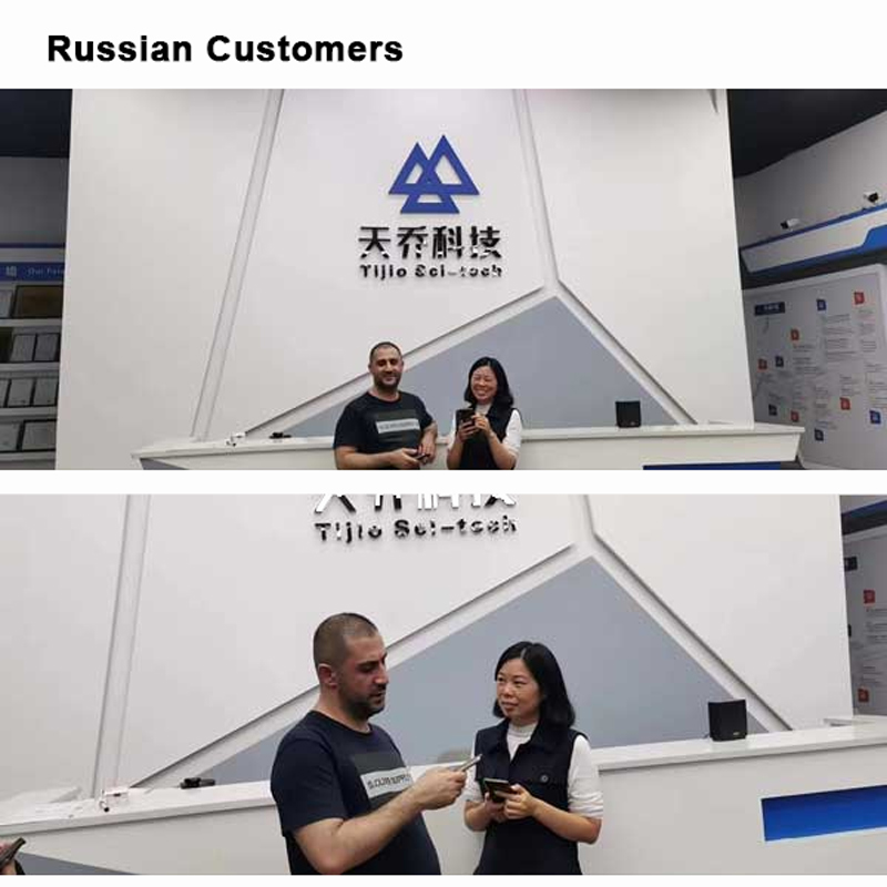 Russian customers who bought solar panels visited our company Solar factory