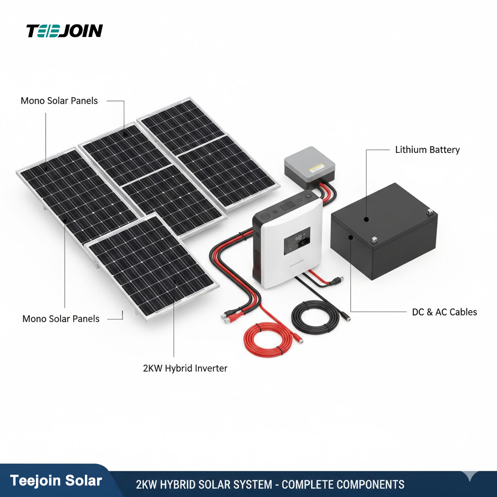 2KW Hybrid Grid Solar Power System &ndash; High-Performance Factory Direct Solution