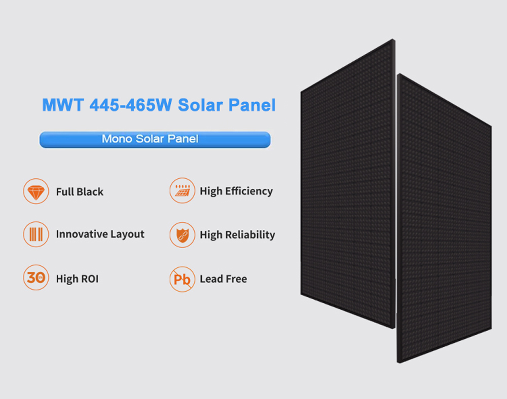 445 465W MWT Module Mono PERC Half Cut Solar Panel