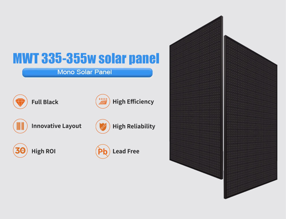 335W 355W Mono Solar Panel MWT PERC Half-Cut Module