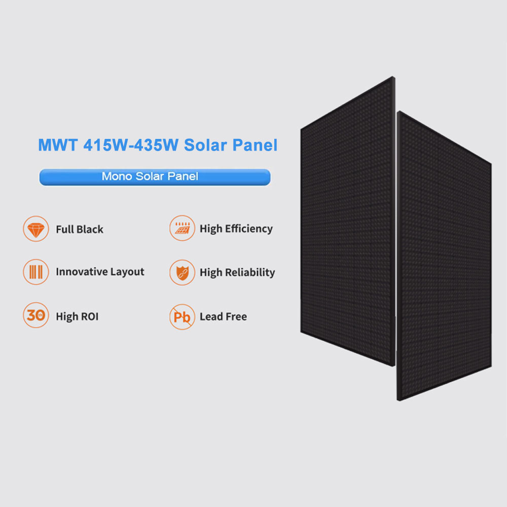 365-385W MWT All Black Module Mono Solar Panel PV Panel