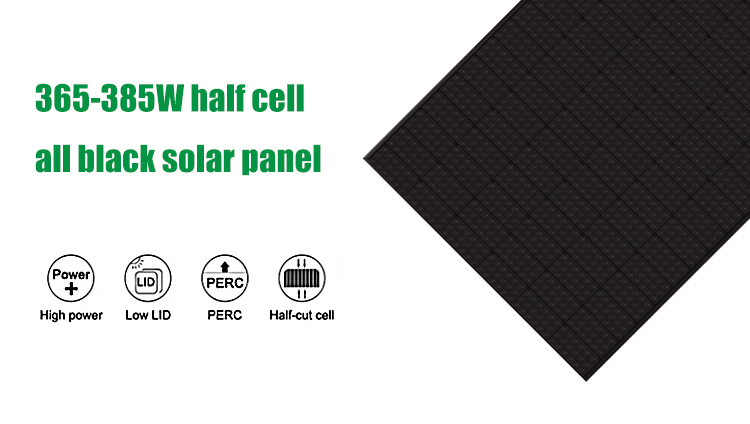 365W-385W Mono Solar Panel MWT PERC Half-Cut Module