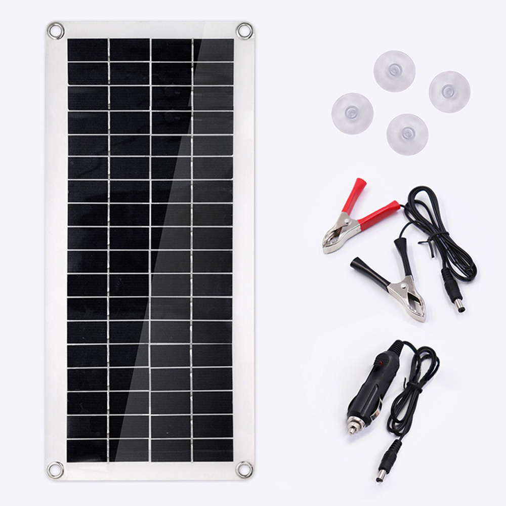 20W Monocrystalline Solar Panel Controller Kit Phone RV Outdoor