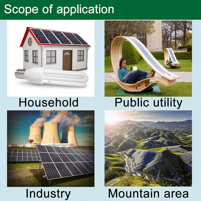 Roof boat light weight thin narrow flexible solar panel