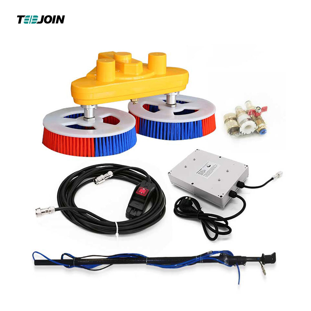 5.5m double-head Solar Panels Telescopic Handle Electric Brush Kit Cleaning Tool