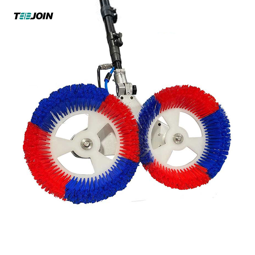 5.5m double-head Solar Panels Telescopic Handle Electric Brush Kit Cleaning Tool