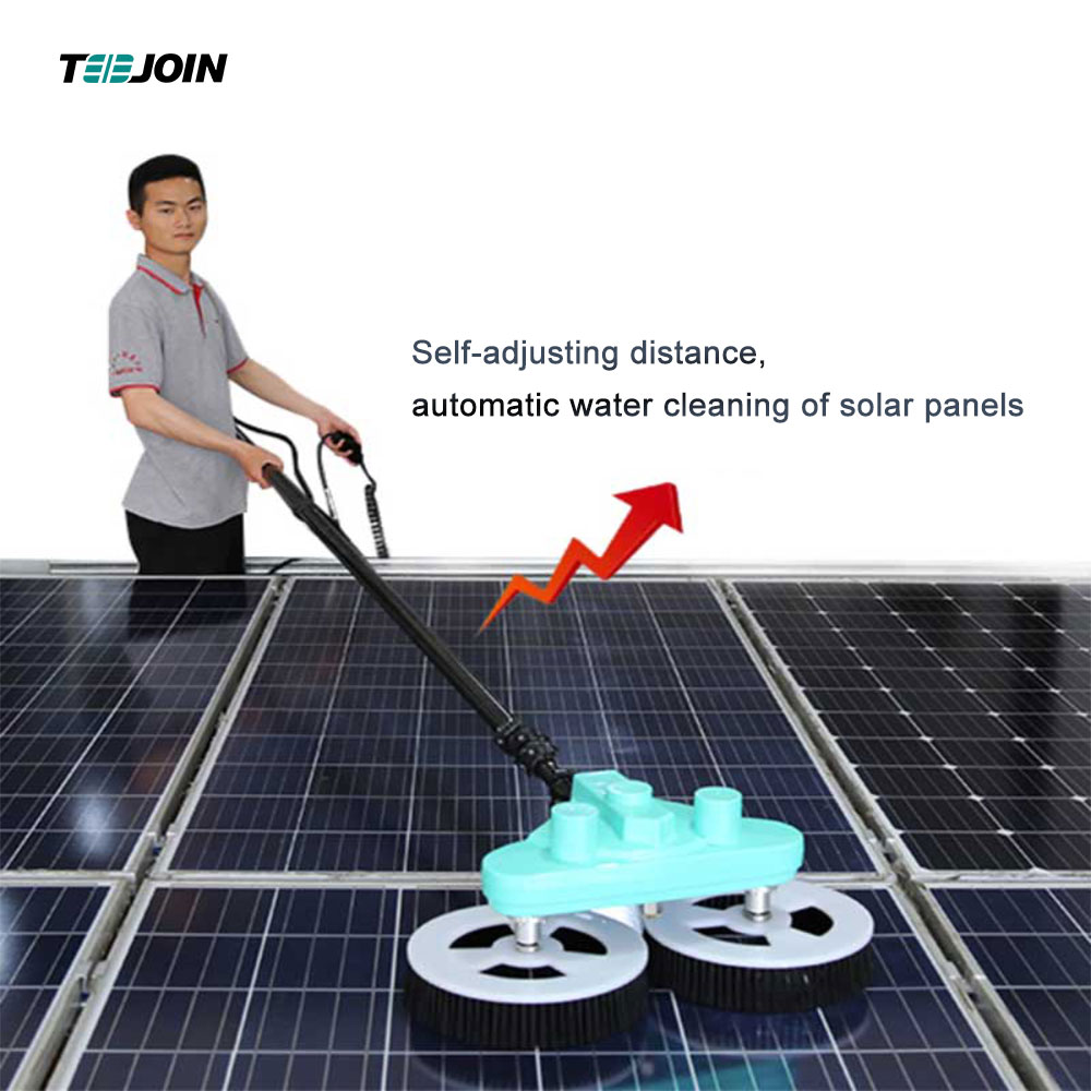 5.5m double-head Solar Panels Telescopic Handle Electric Brush Kit Cleaning Tool