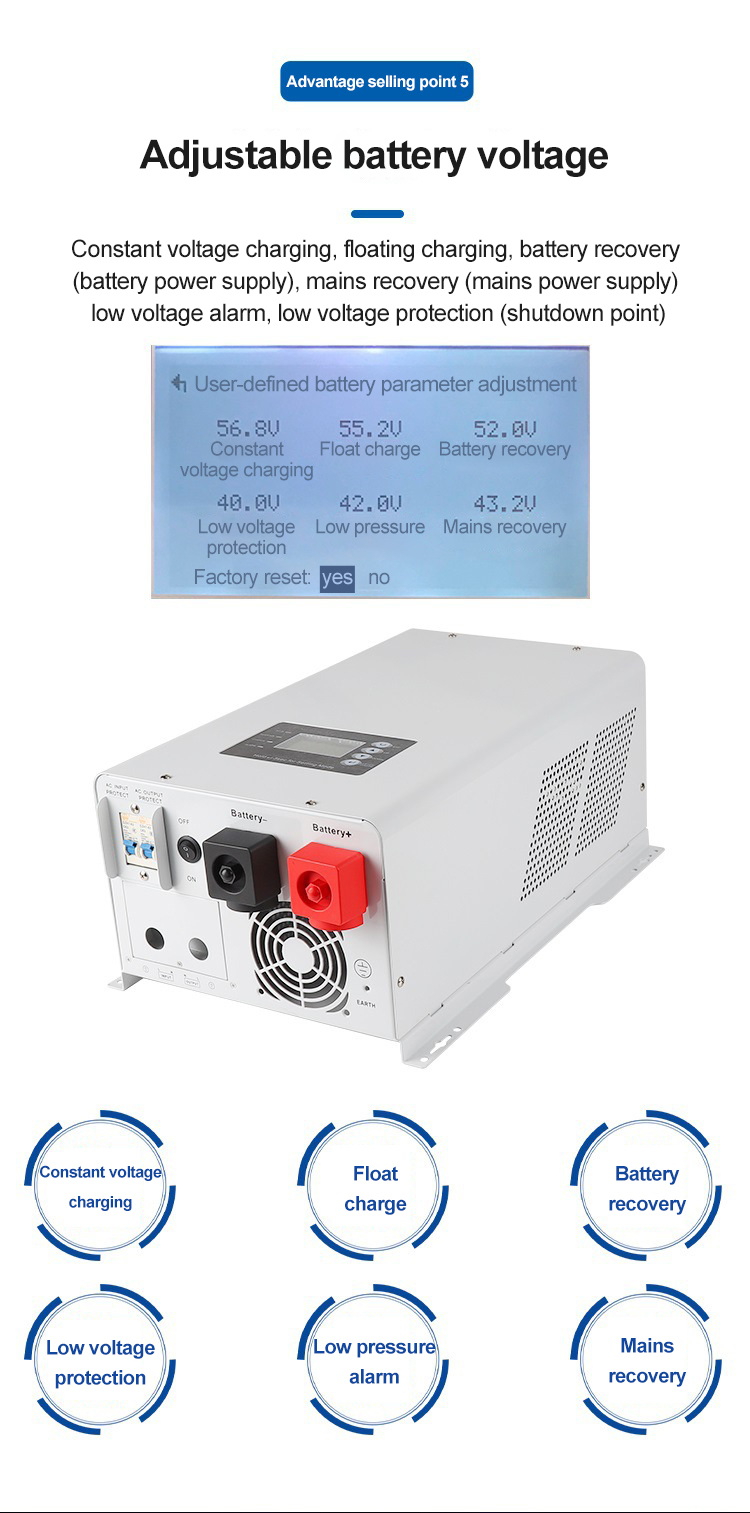 10kw 5kw Solar Power Inverter Off-grid Hybrid Solar Inverter