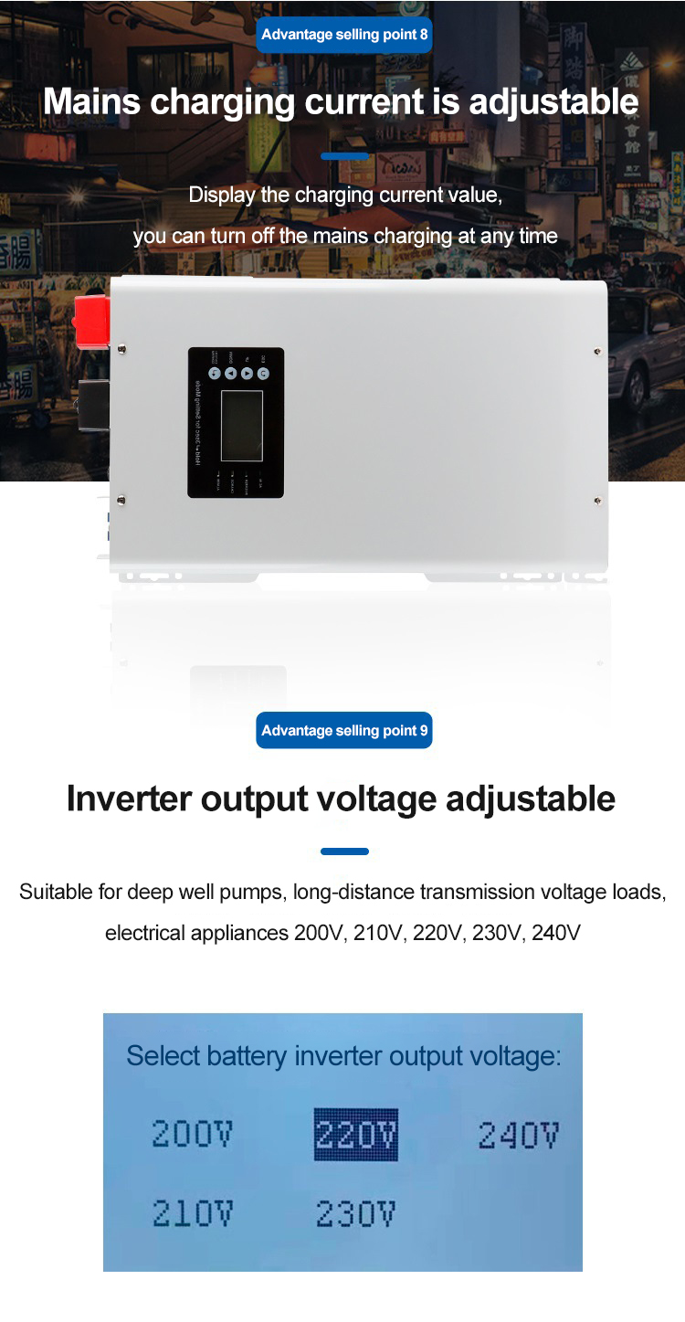 10kw 5kw Solar Power Inverter Off-grid Hybrid Solar Inverter