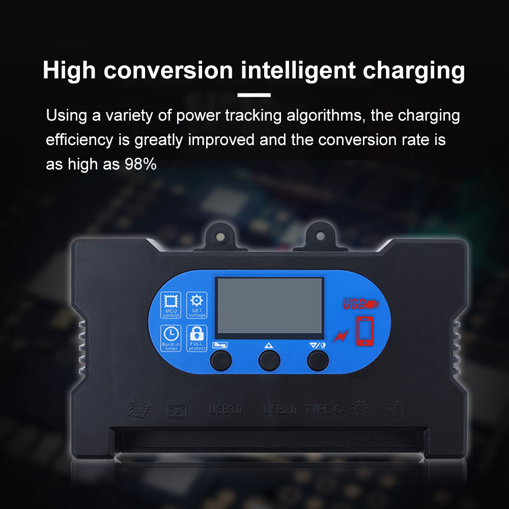 Solar Controller Lithium Lead Acid Battery Dual USB Fast Charge Solar Controller