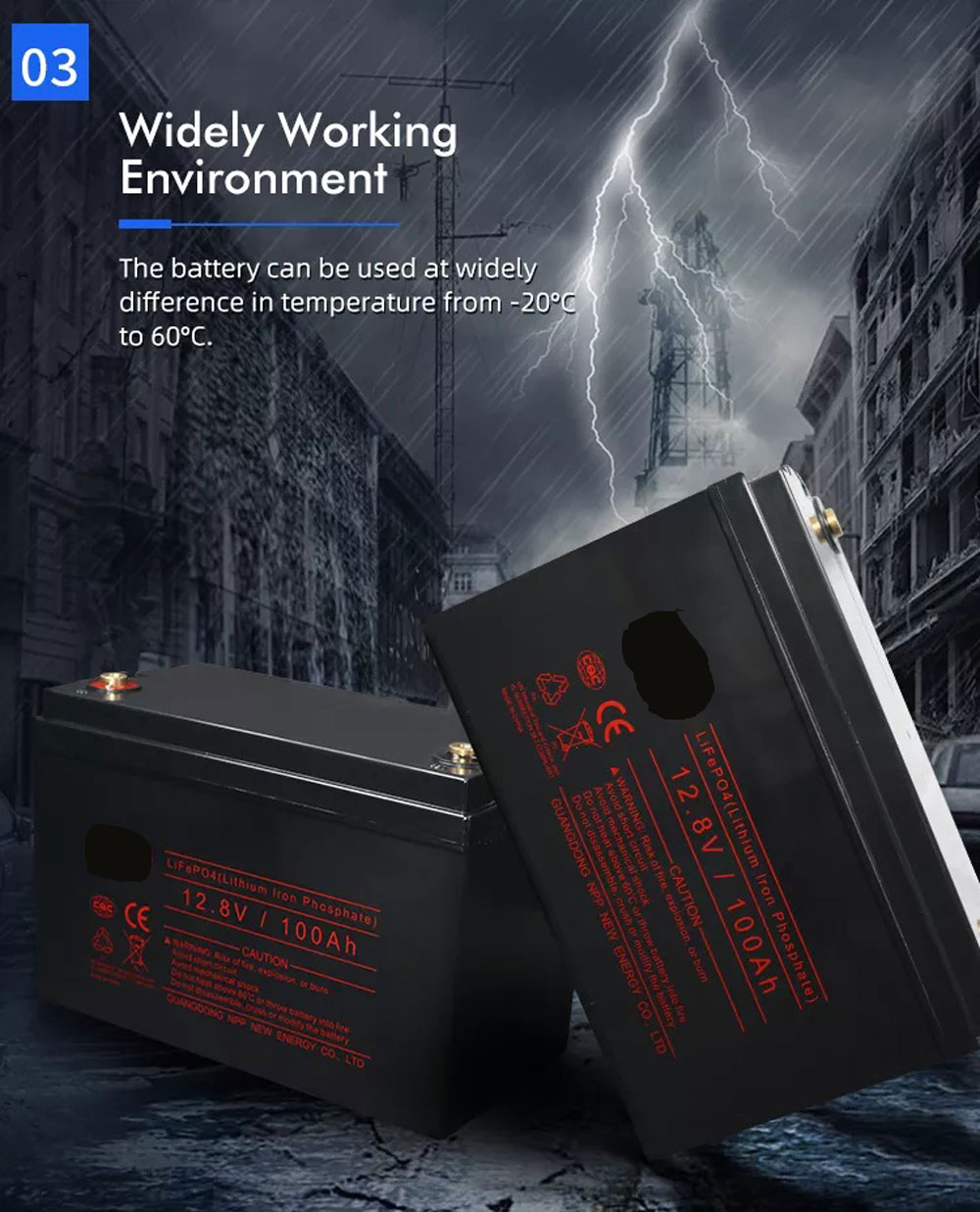 12v 100ah LiFePO4 Lithium Battery