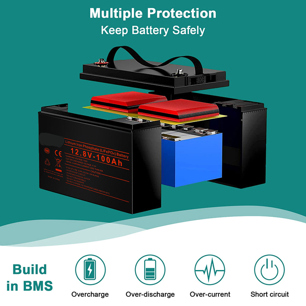 12V 100AH Lithium Iron Phosphate Lifepo4 Battery