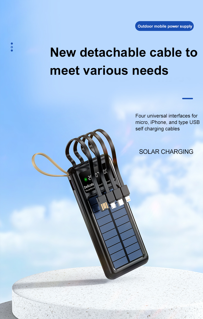 Outdoor Solar Panel Charger Power Bank 
