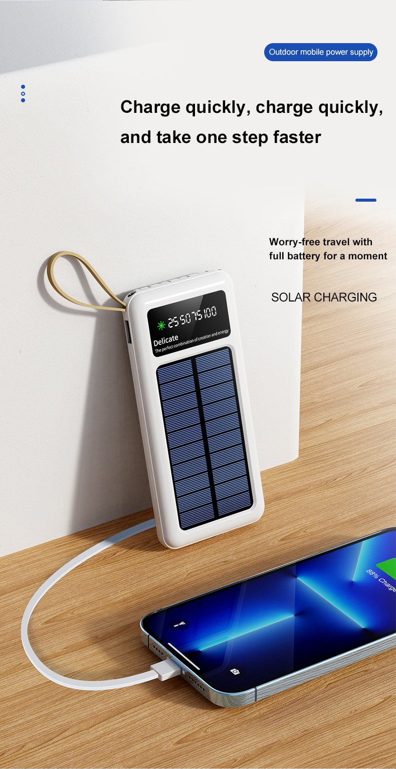 Outdoor Solar Panel Charger Power Bank 