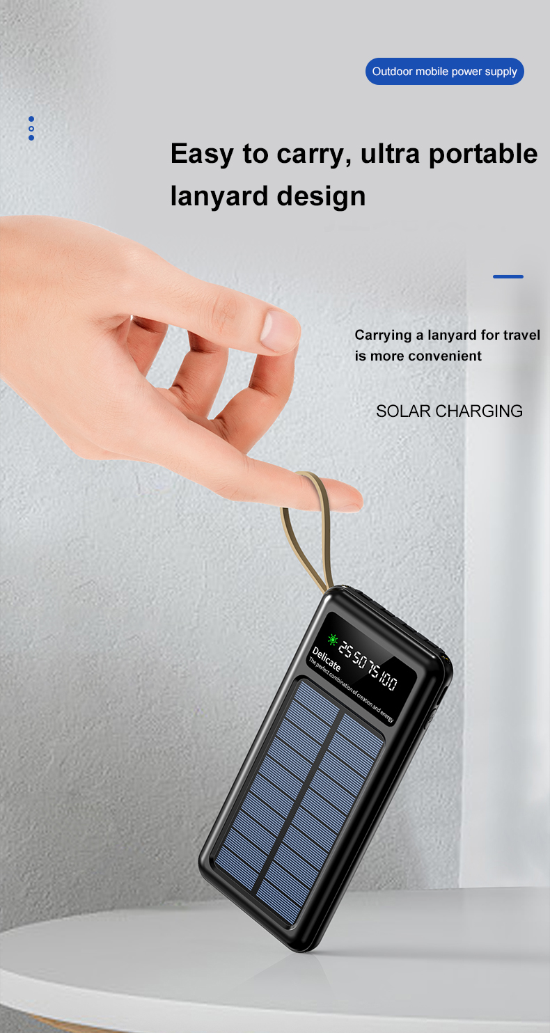 Outdoor Solar Panel Charger Power Bank 