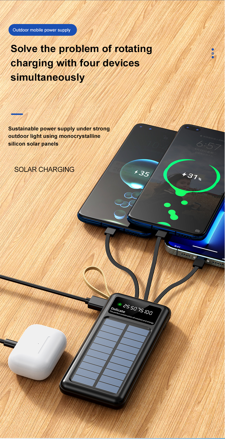 Outdoor Solar Panel Charger Power Bank 