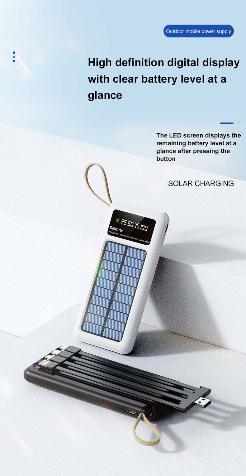 Outdoor Solar Panel Charger Power Bank 