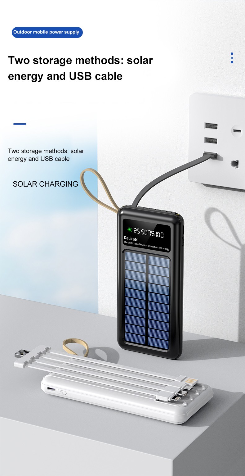 Outdoor Solar Panel Charger Power Bank 