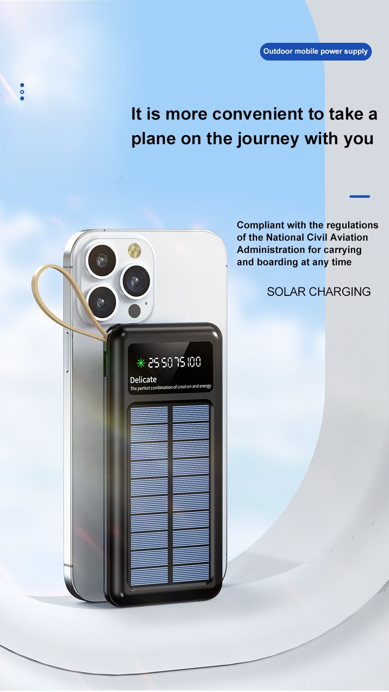 Outdoor Solar Panel Charger Power Bank 