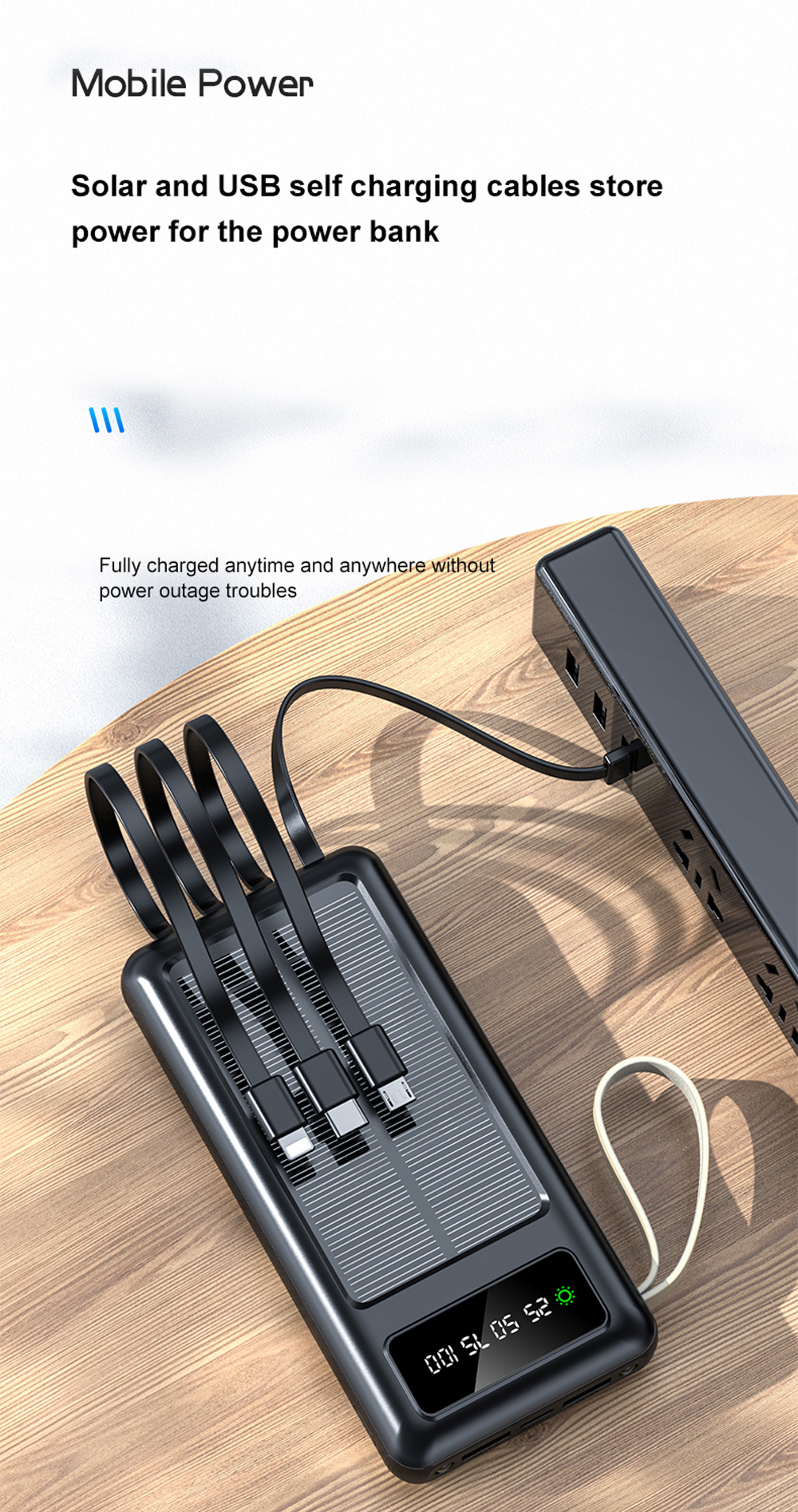 Portable Solar Panel Charger Power Bank Supply Mini