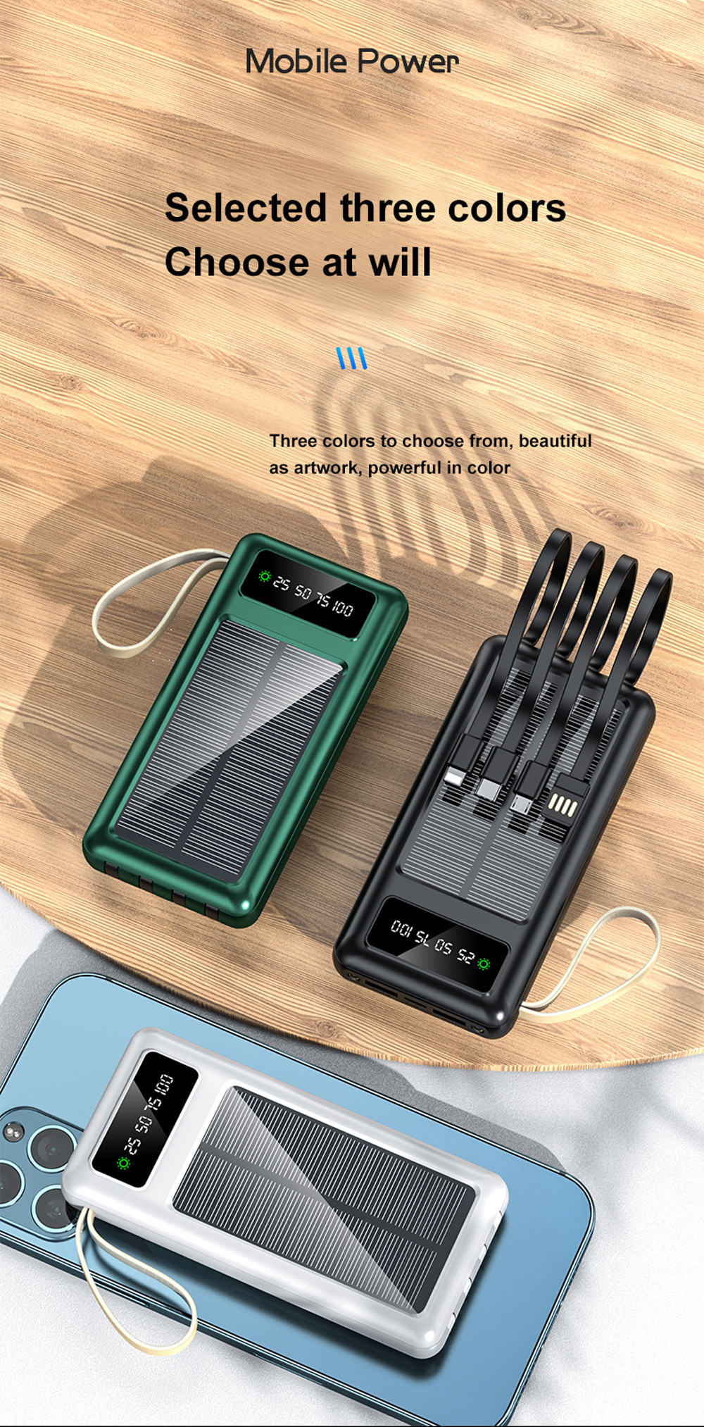 Portable Solar Panel Charger Power Bank Supply Mini
