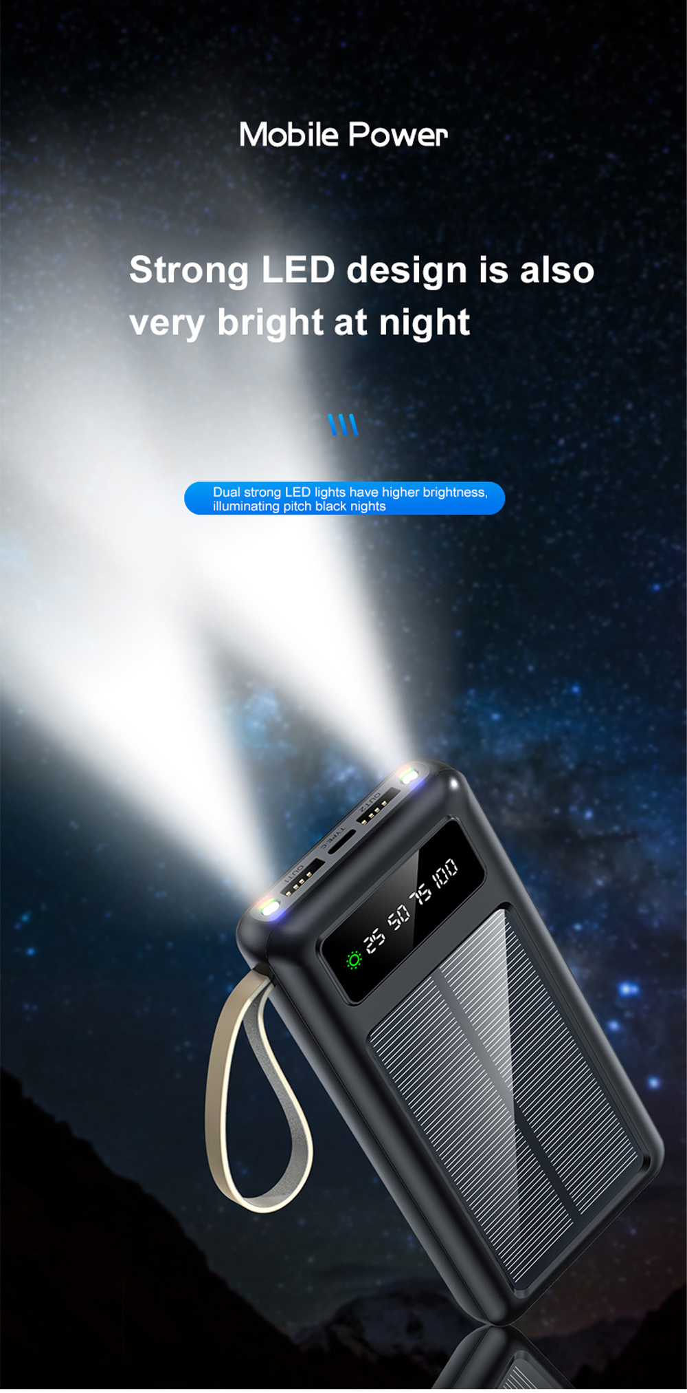 Portable Solar Panel Charger Power Bank Supply Mini