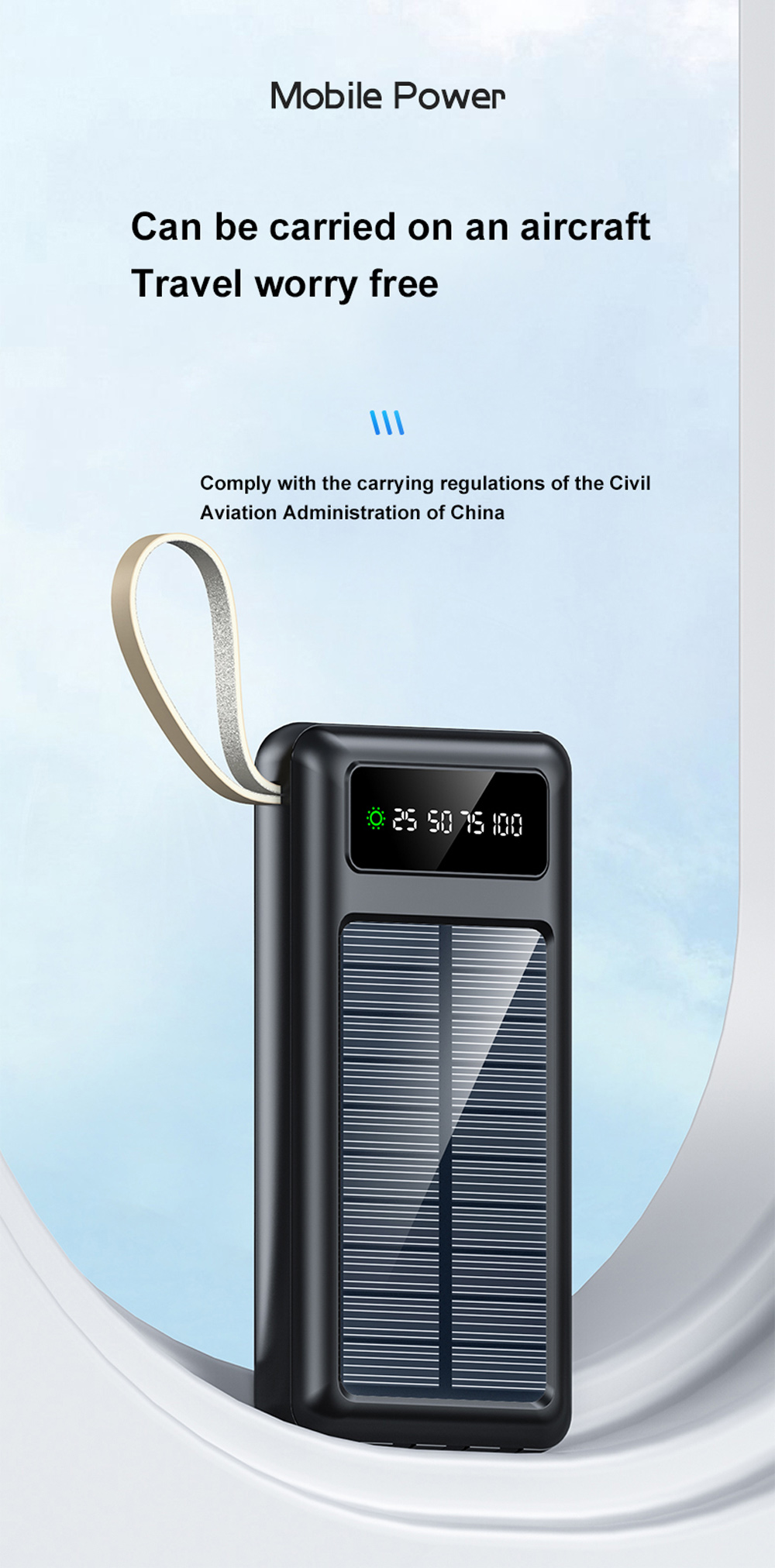 Portable Solar Panel Charger Power Bank Supply Mini