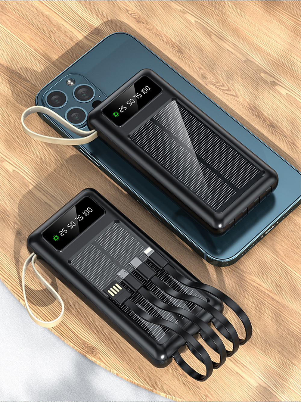 Portable Solar Panel Charger Power Bank Supply Mini