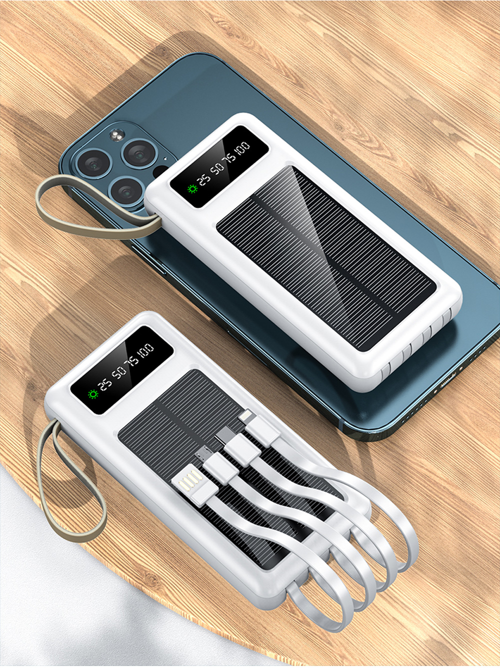 Portable Solar Panel Charger Power Bank Supply Mini