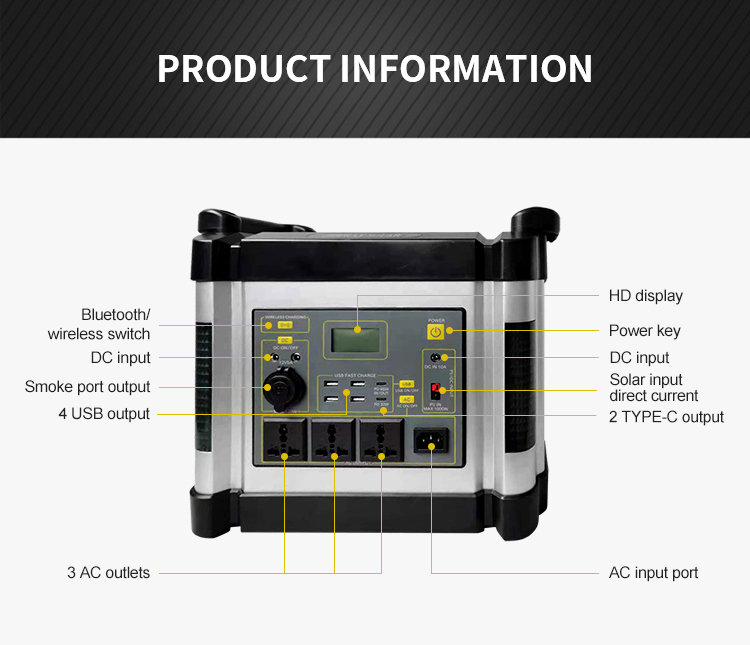 Power Station Lithium Battery Solar Power Generator