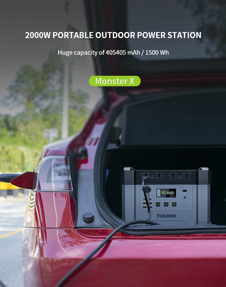 2KW Lithium Battery Power bank Station 110V 220V 