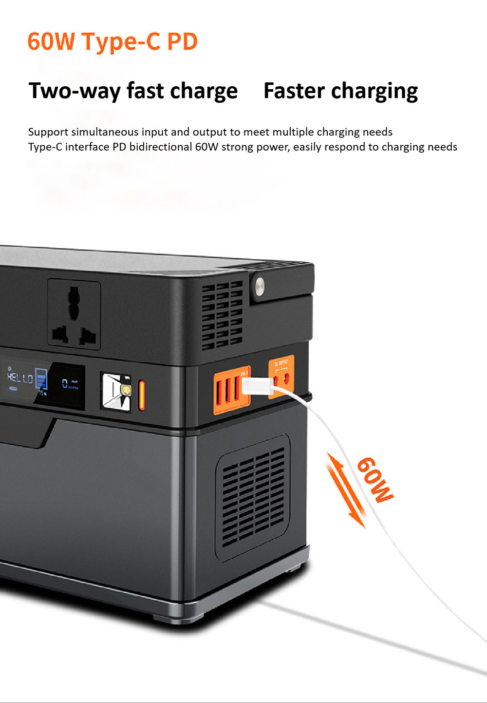 500W portable solar generator power station