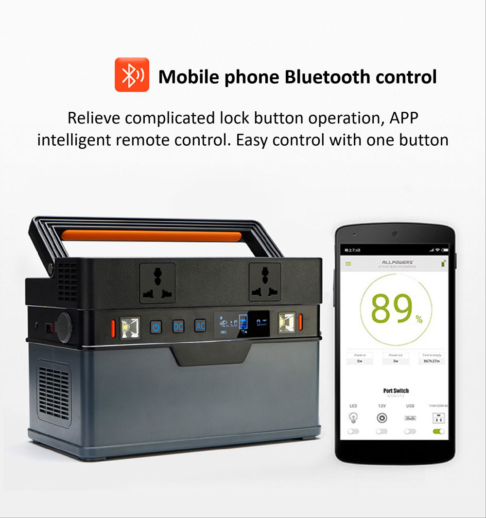 500W portable solar generator power station