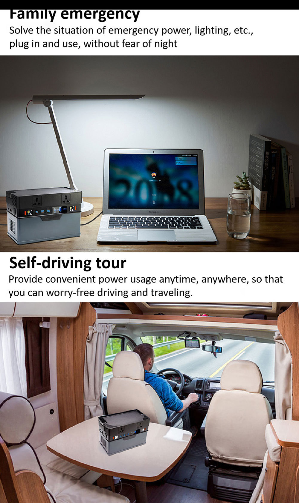 500W portable solar generator power station