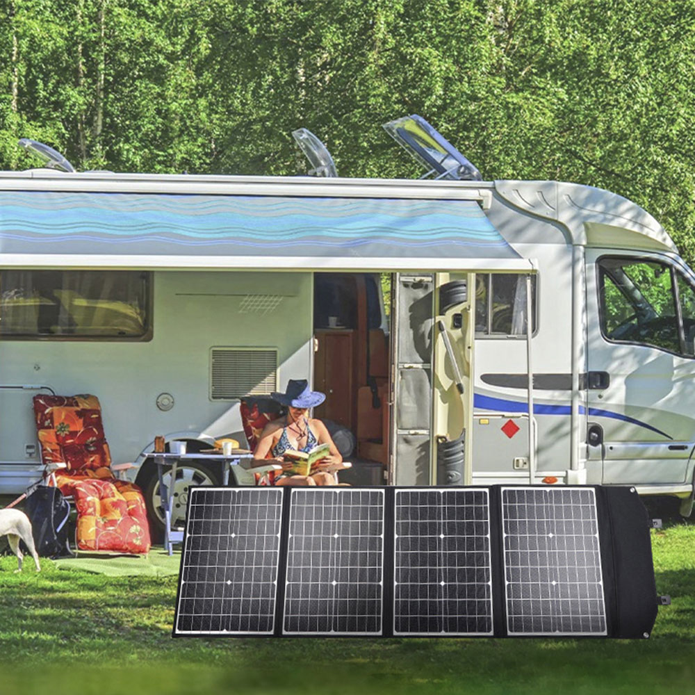 Solar Folding Bag 120W Dual USB 5V12V Outdoor Power Panel