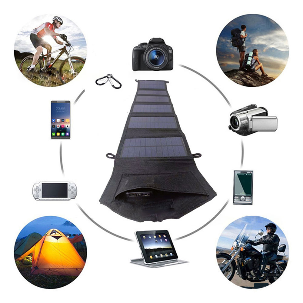 20W 5V High Quality Foldable Solar Panels for Traveling Boats & RVs