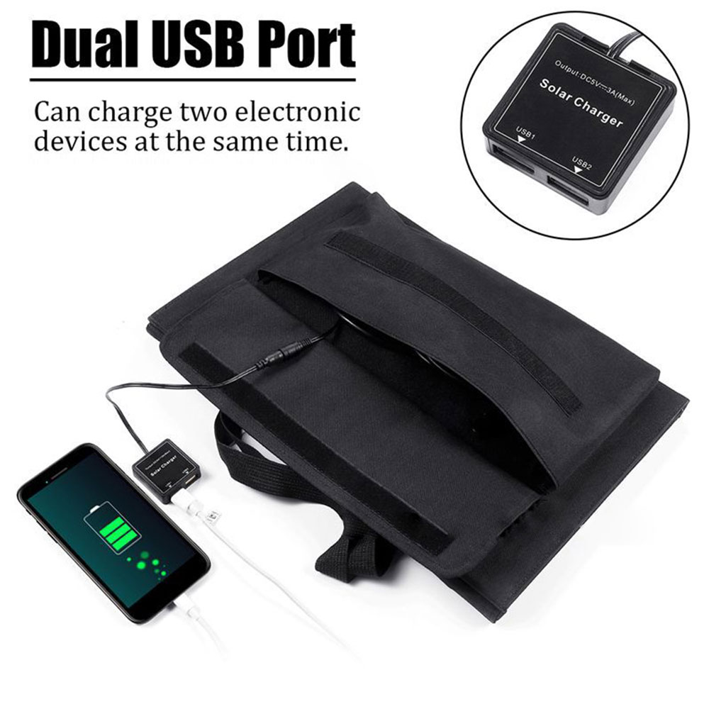 Foldable Dual USB Portable Solar Panel 100W 18V Flexible Solar Panel