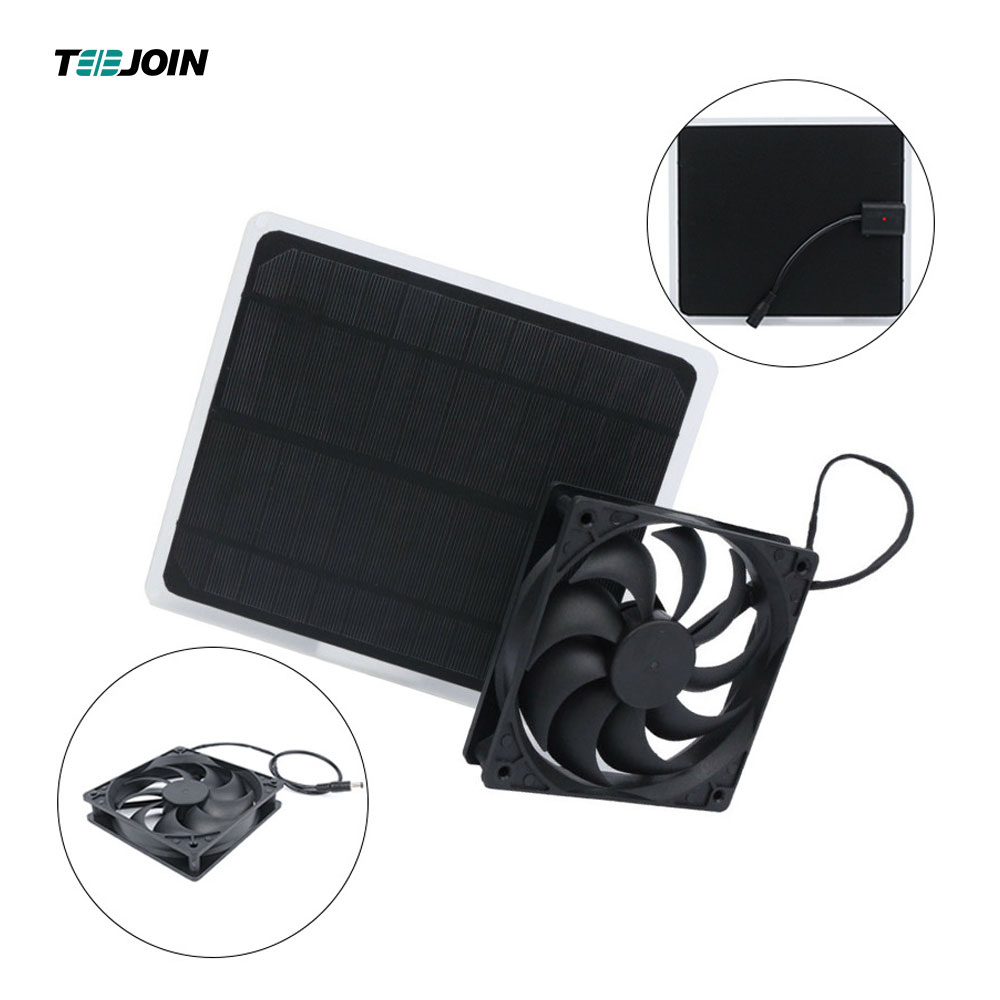 Outdoor solar powered outdoor Fan Dog House Solar Panel