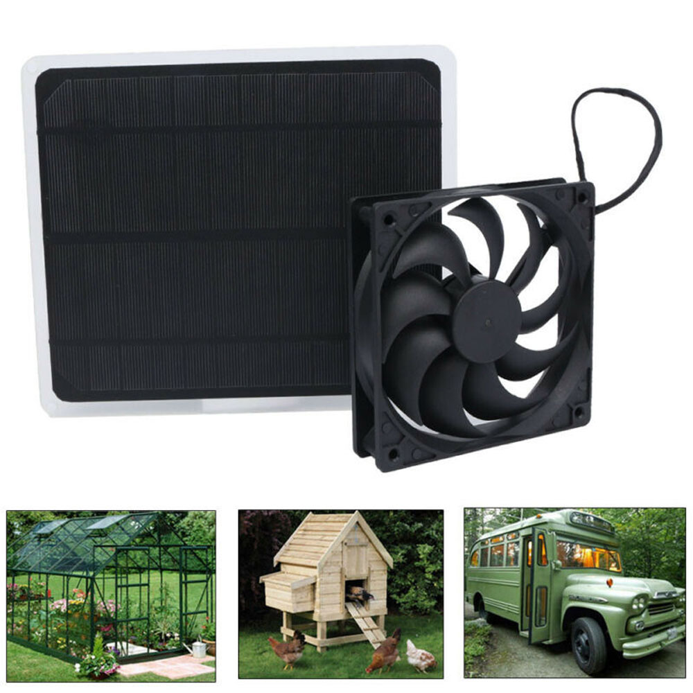 Outdoor solar powered outdoor Fan Dog House Solar Panel