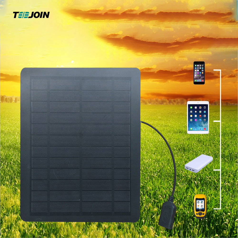 Folding Solar Charging Panel 5000Mah Built-In Battery 6W