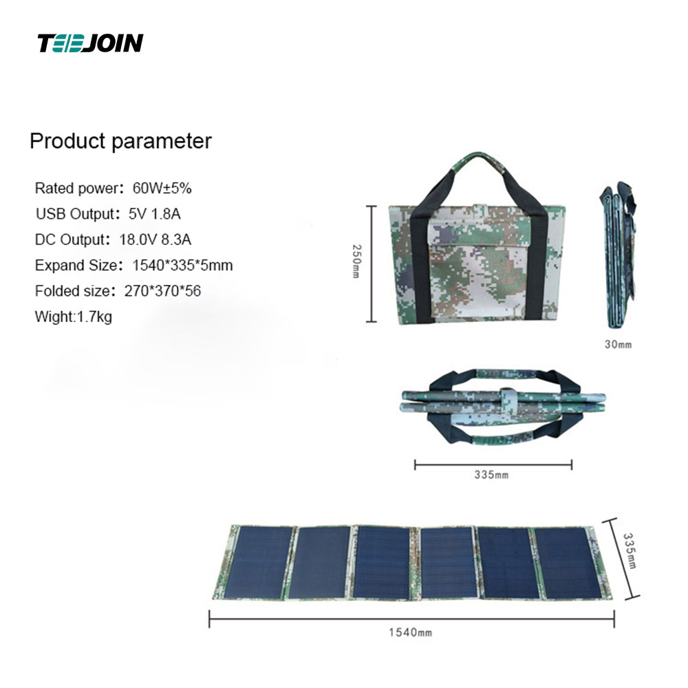 60W Solar Folding Bag Manufacturer and Folding Solar Panel Custom