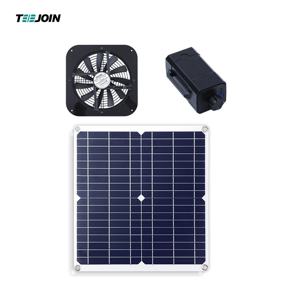 Hot Sale 12W Solar Panel Vent Fan for Chicken Pet House Factory