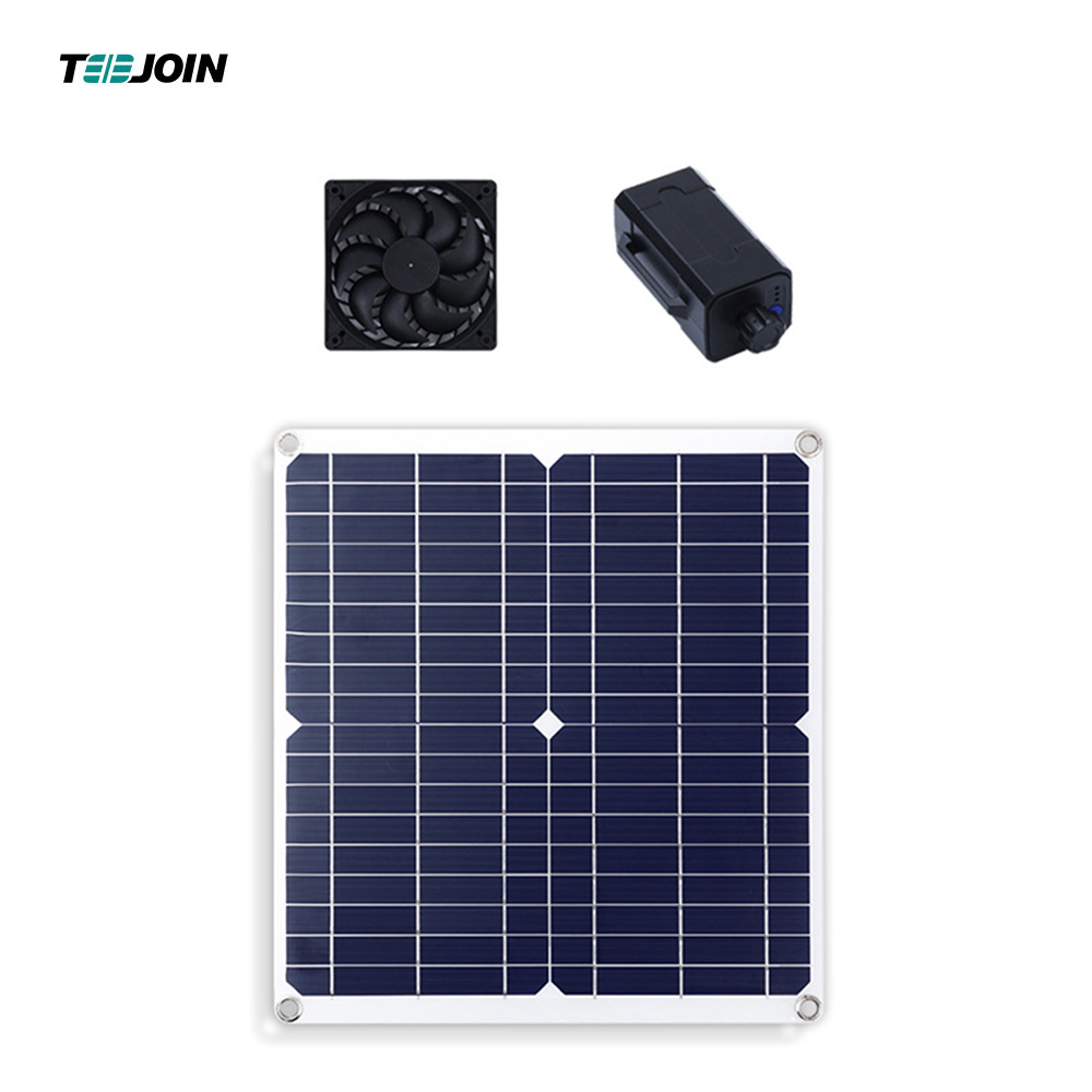 Hot Sale 12W Solar Panel Vent Fan for Chicken Pet House Factory