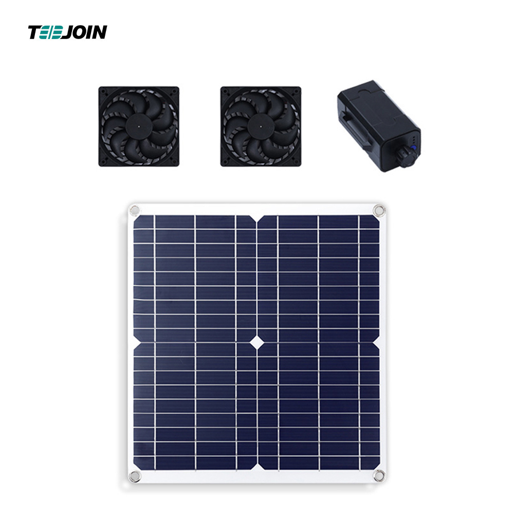 Hot Sale 12W Solar Panel Vent Fan for Chicken Pet House Factory