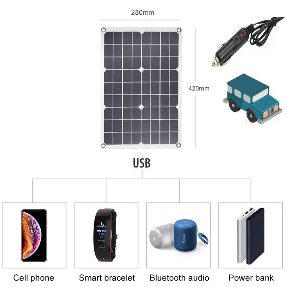 Foldable mini 12v 80w Mono solar panel 20w flexible solar panels