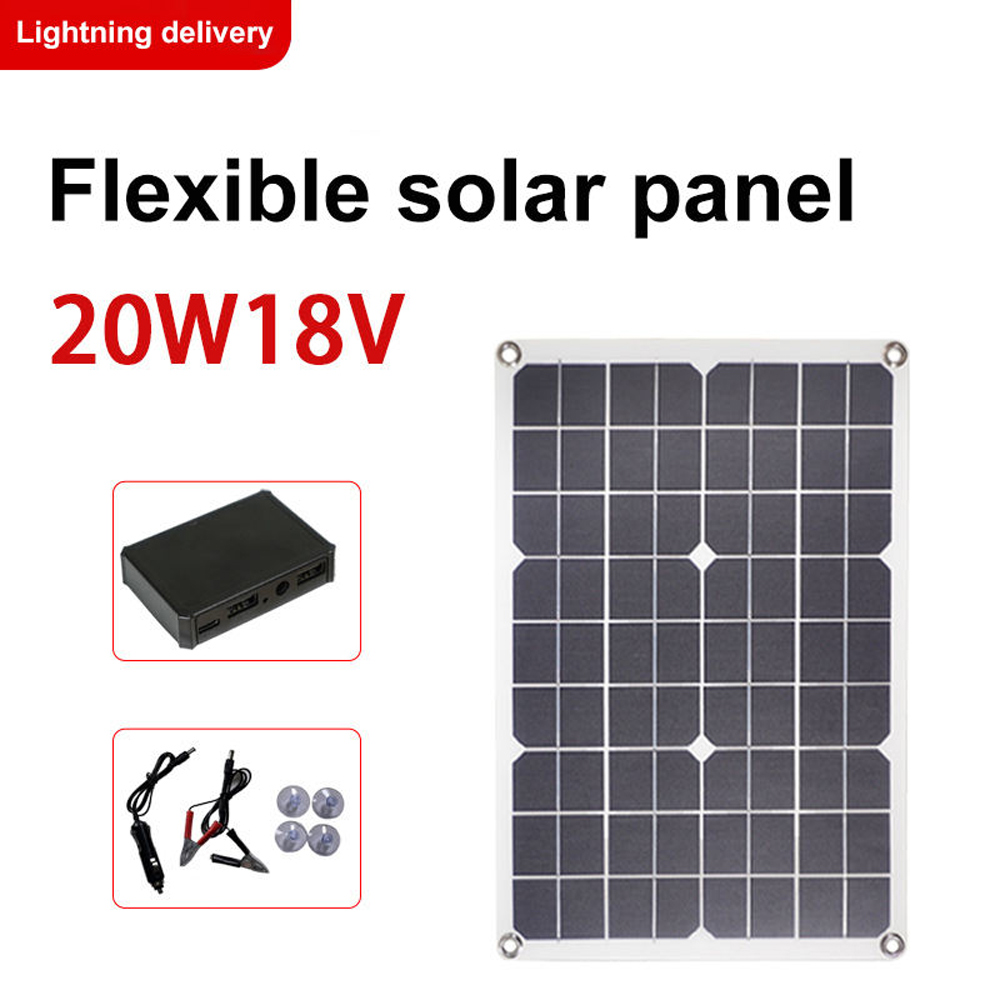 Foldable mini 12v 80w Mono solar panel 20w flexible solar panels