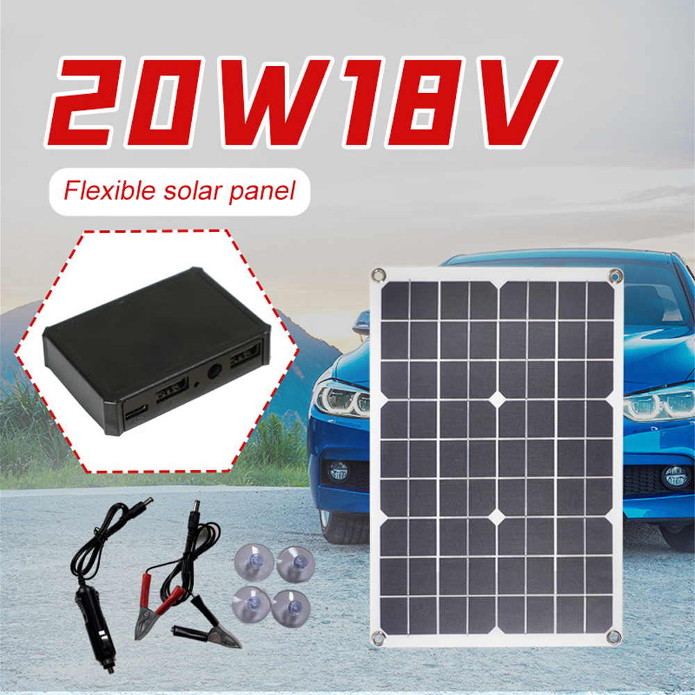Foldable mini 12v 80w Mono solar panel 20w flexible solar panels