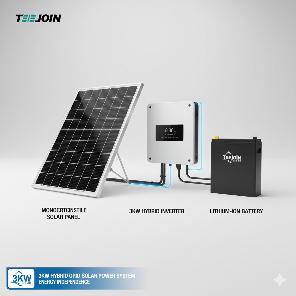 3KW Hybrid Grid Solar Power System Manufacturer